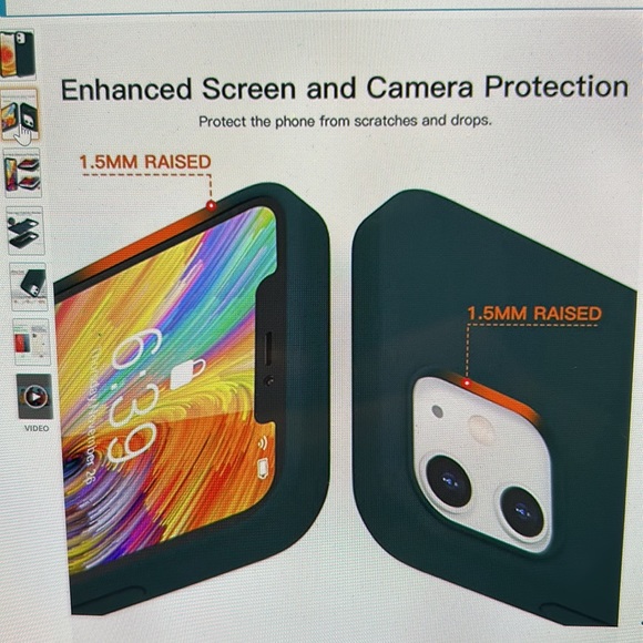 iPhone 12/12PRO case, silky soft silicone, snug fit, midnight green, gently used - Picture 2 of 5